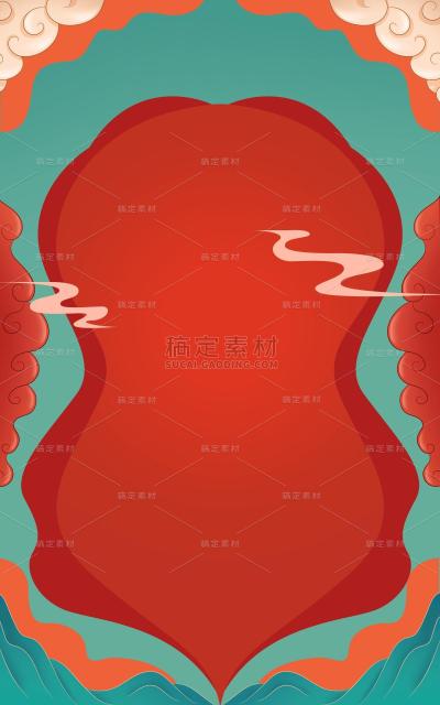 双十一双11电商促销活动国潮产品背景