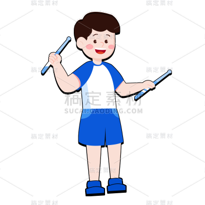 卡通感教育培训男生元素贴纸