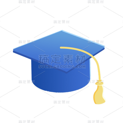 卡通感教育行业学士帽元素