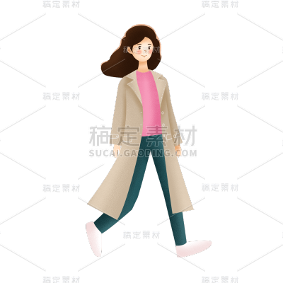 卡通感儿童节女人元素贴纸