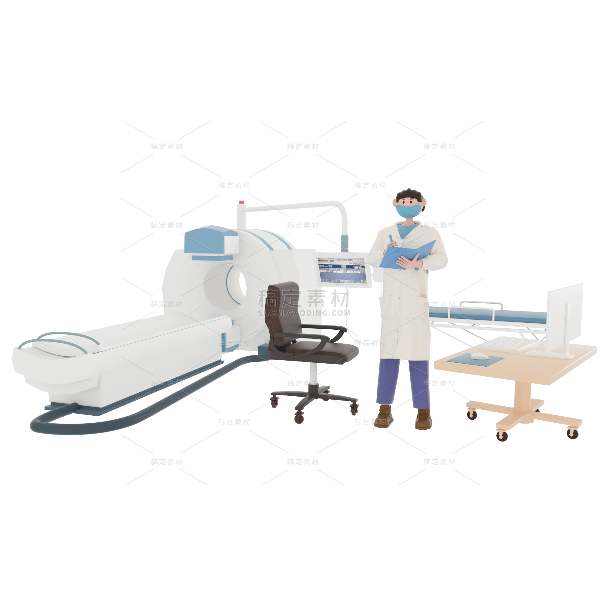 C4D医学扫描检查元素