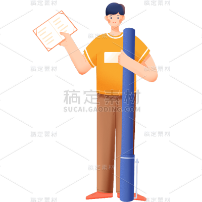 卡通感高考男生元素贴纸