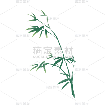 卡通感端午节竹子元素贴纸