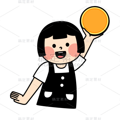 卡通风教育培训氛围元素-女生