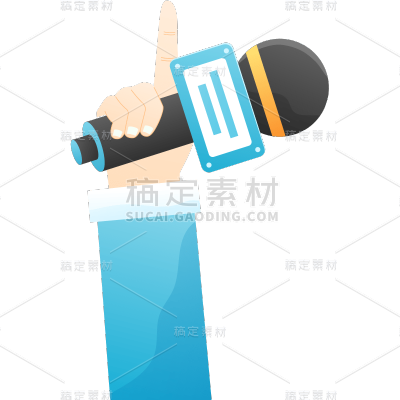 卡通感建党节麦克风元素贴纸