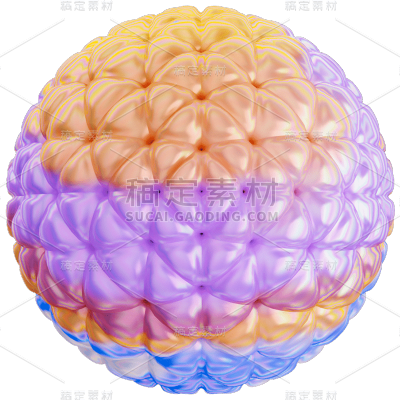 C4D-3D立体酸性风设计球体4