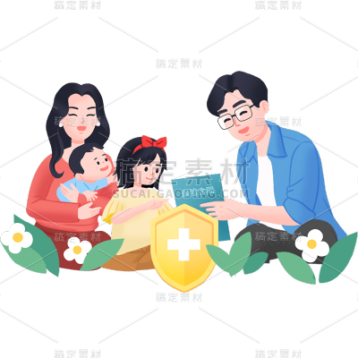 卡通感金融行业人物元素