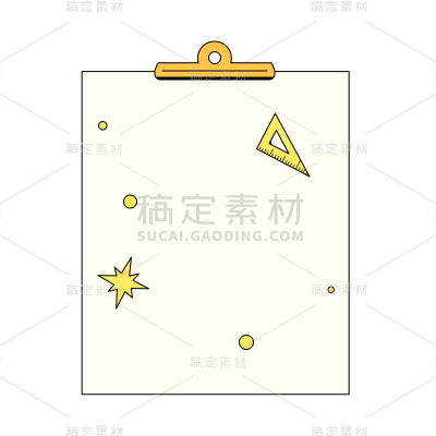 卡通感教育培训文件板元素