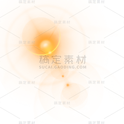 暖调简约光效光晕元素