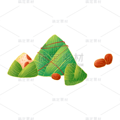 卡通感端午节粽子元素贴纸
