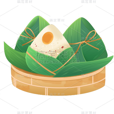 卡通感高考粽子元素贴纸