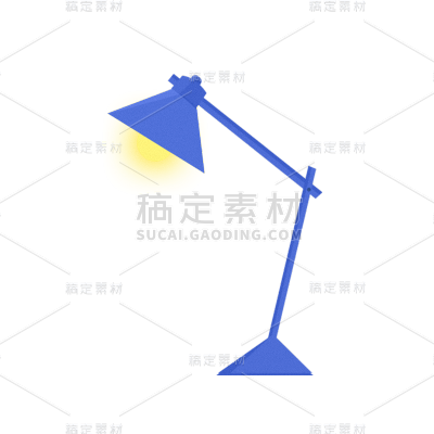 卡通感教育培训台灯元素