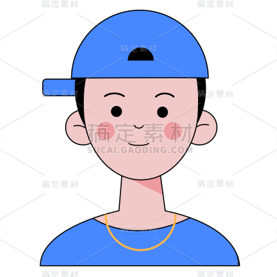 卡通感文体娱乐男人元素 