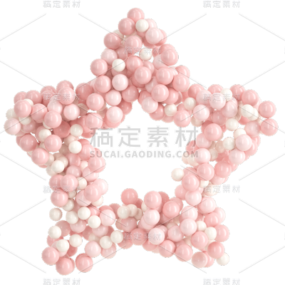 C4D-气球字母元素-五角星