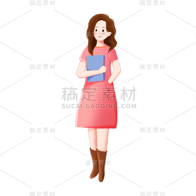 卡通教师元素贴纸
