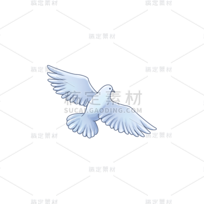 卡通感建军节鸽子元素贴纸