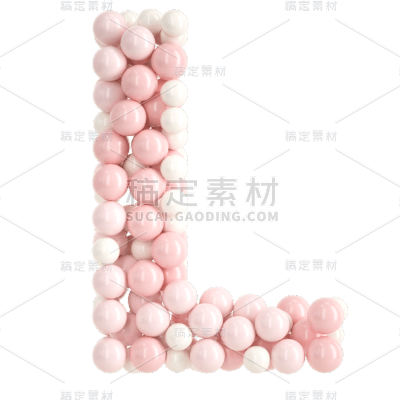C4D-气球字母元素-L