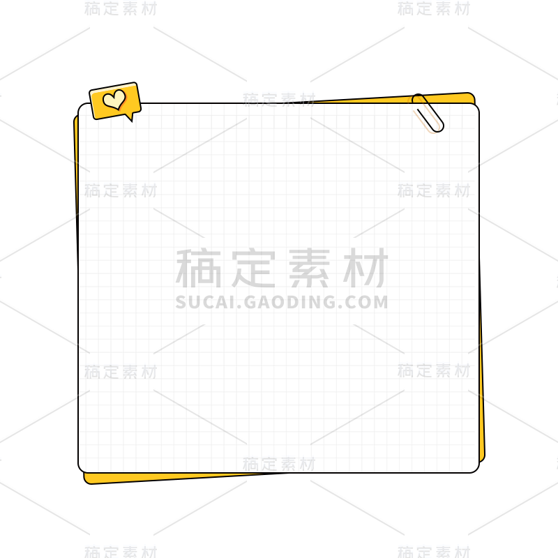 卡通感教育培训纸张元素贴纸