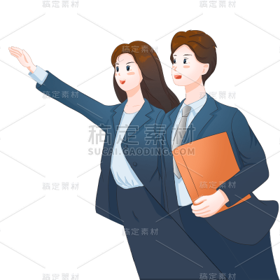 卡通感劳动节上班族元素贴纸