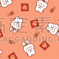 兔年春节可爱马赛克