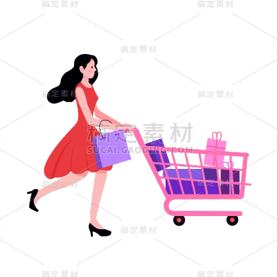 卡通感母亲节女人元素贴纸