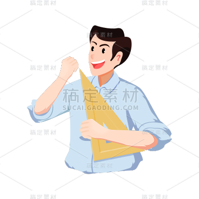 卡通感劳动节教师元素贴纸