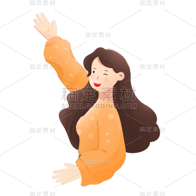卡通感金融行业人物元素