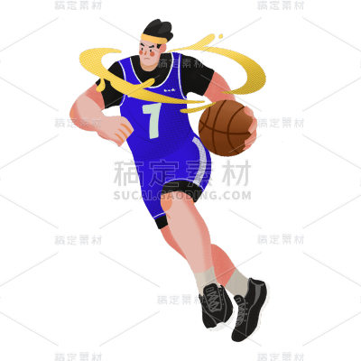 卡通感文体娱乐人物元素