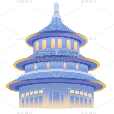 卡通感文体娱乐建筑物元素 