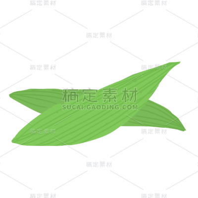 卡通感端午节粽叶元素贴纸