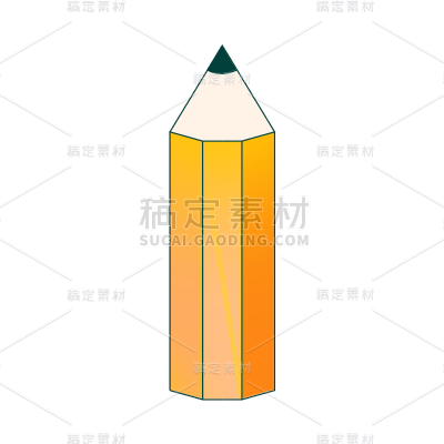 卡通感教育培训铅笔氛围元素贴纸