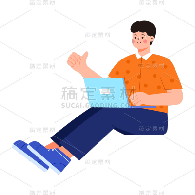 卡通感教育培训男人元素