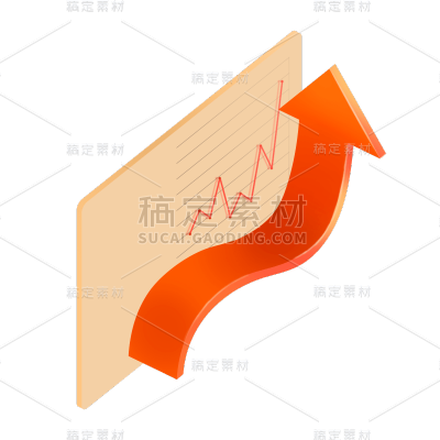 卡通感金融箭头元素