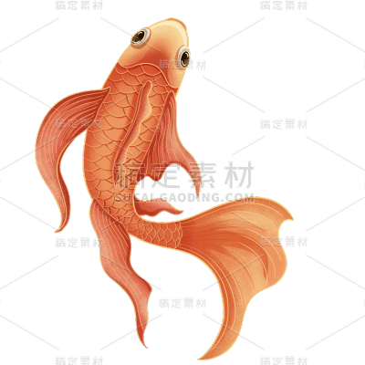 中国风锦鲤元素贴纸