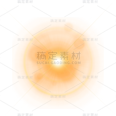 暖调简约光效光晕元素