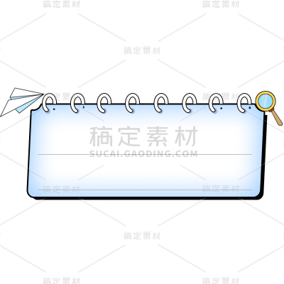 卡通感教育行业笔记本元素