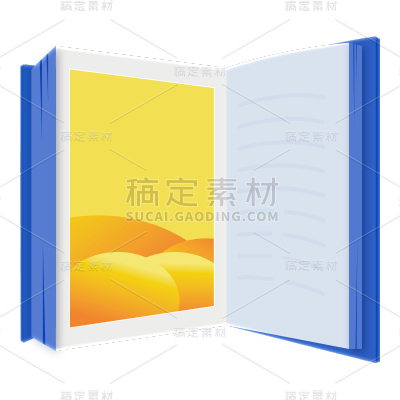 卡通感教育书本培训元素贴纸