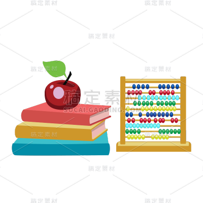 卡通感教育行业学习用品元素