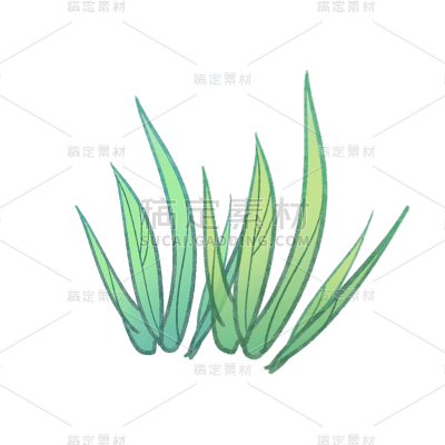 清新重阳节草元素贴纸