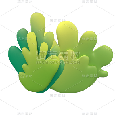 3D草丛元素贴纸