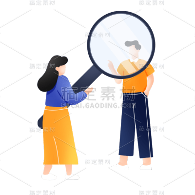 卡通感金融行业人物元素