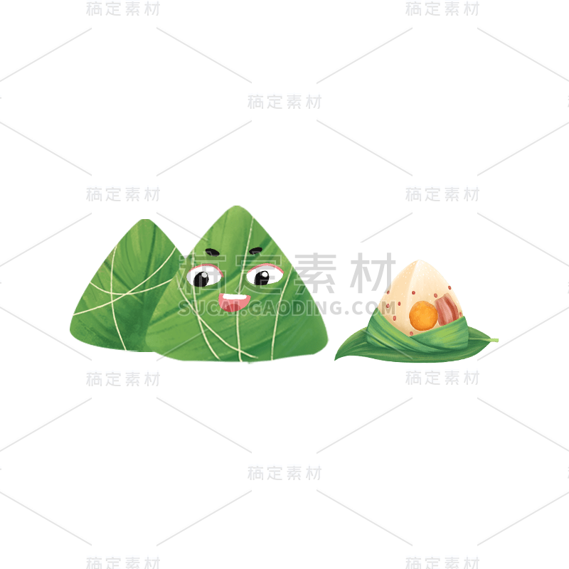 卡通感端午节粽子元素贴纸