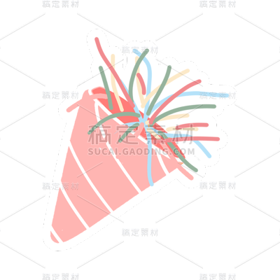 卡通感文体娱乐彩带元素