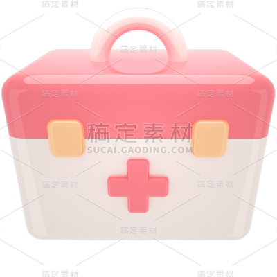C4D-3D医疗元素医疗用品-急救箱