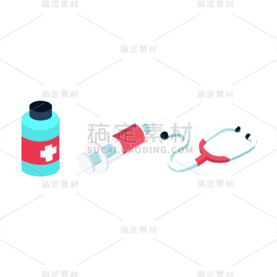 卡通感医疗药瓶元素