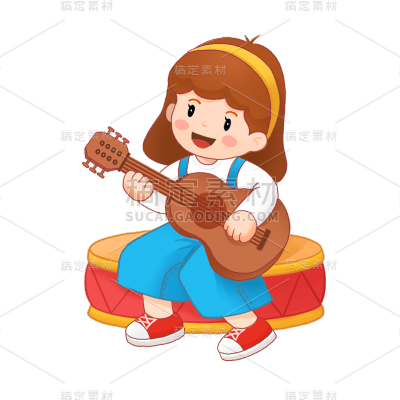 卡通感教育培训女孩元素