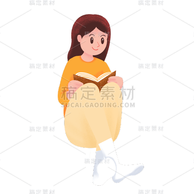 卡通感情人节女性元素贴纸 