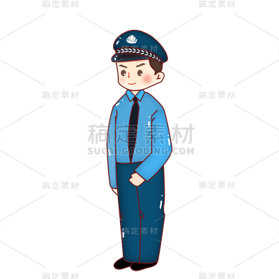卡通感劳动节男人元素贴纸