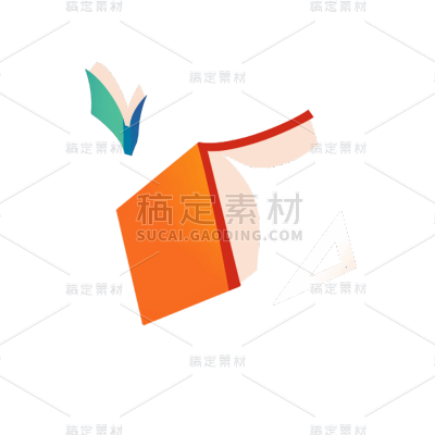 卡通感高考书本元素贴纸