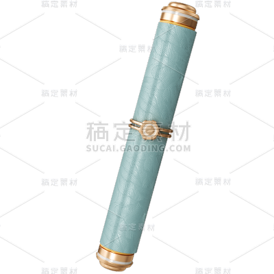 C4D-3D卷轴元素创意贴纸10